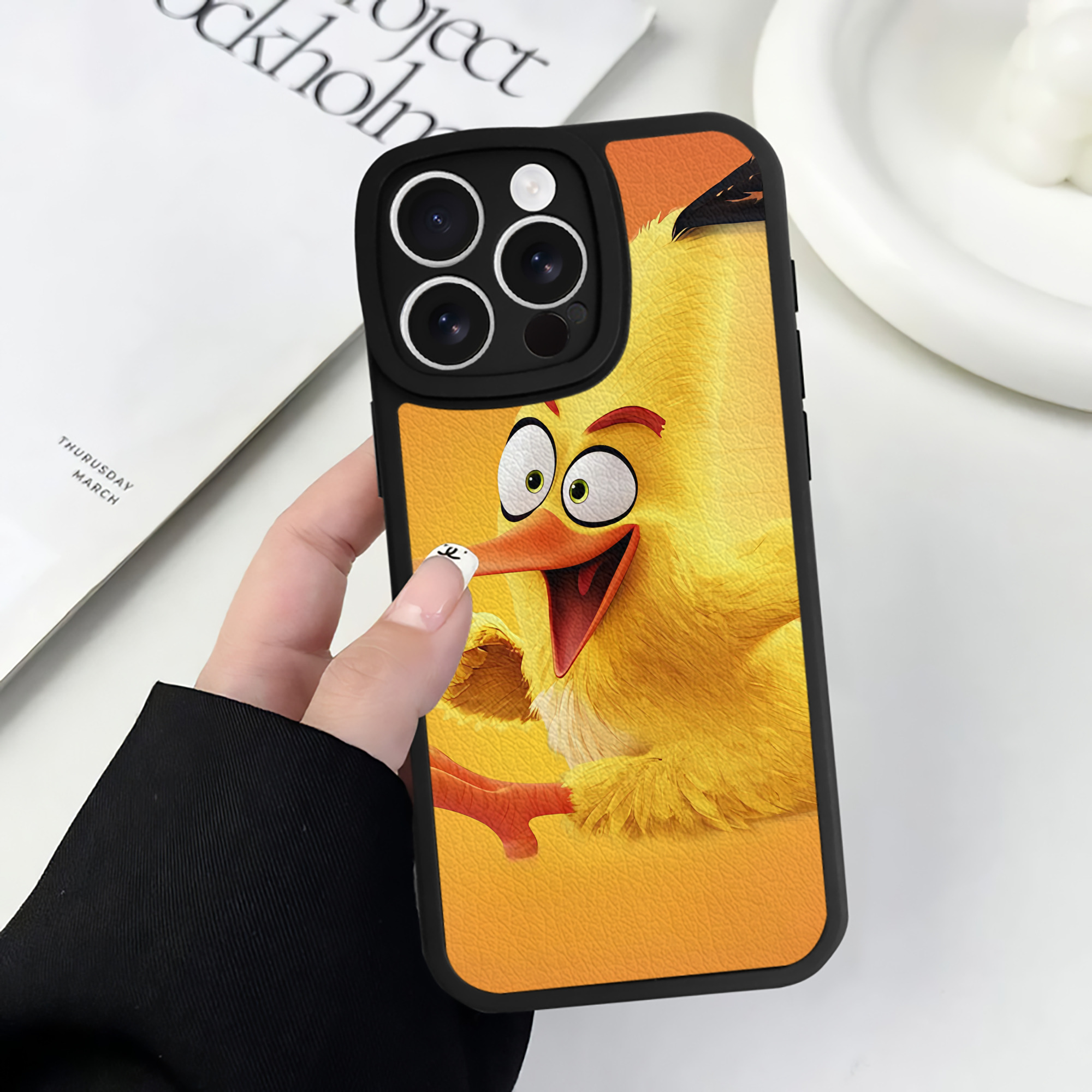 （画像用） Angry Birds アングリーバード 【iPhone 16シリーズ対応】シリコンスマホケース（レザー調） 材質：シリコン